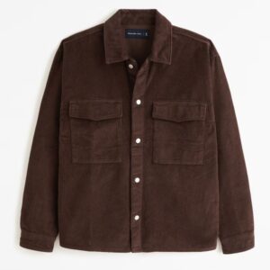 brown corduroy overshirt jacket